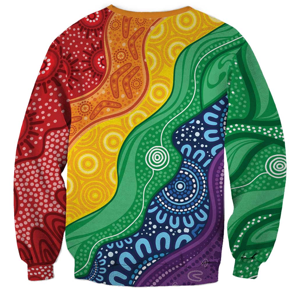 Australia First Nation LGBTQ+ Sweatshirt Aboriginal Rainbow Flag
