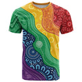 Australia First Nation LGBTQ+ T Shirt Aboriginal Rainbow Flag