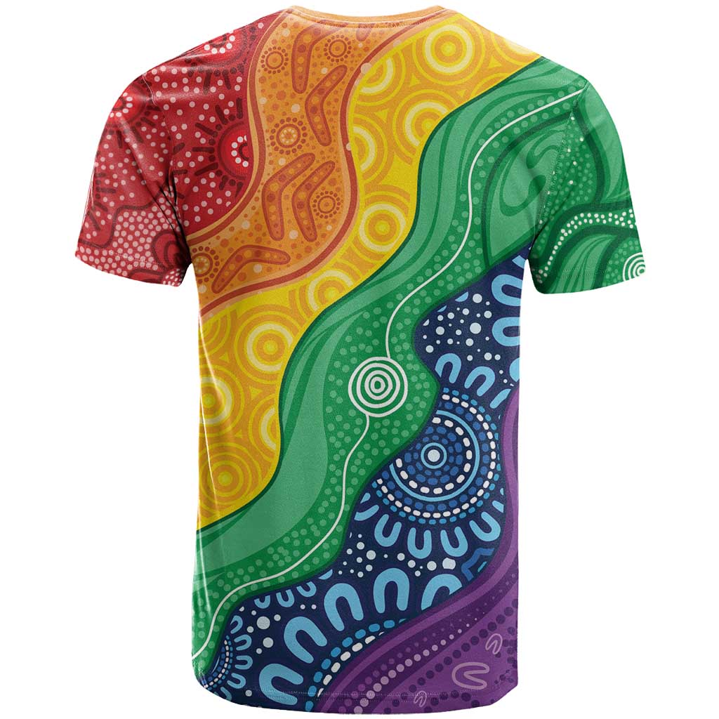 Australia First Nation LGBTQ+ T Shirt Aboriginal Rainbow Flag