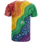 Australia First Nation LGBTQ+ T Shirt Aboriginal Rainbow Flag