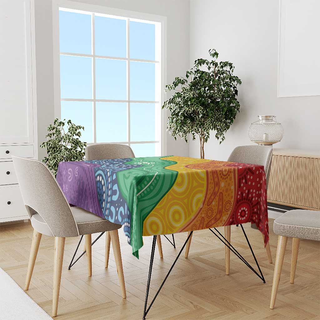 Australia First Nation LGBTQ+ Tablecloth Aboriginal Rainbow Flag