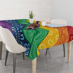 Australia First Nation LGBTQ+ Tablecloth Aboriginal Rainbow Flag