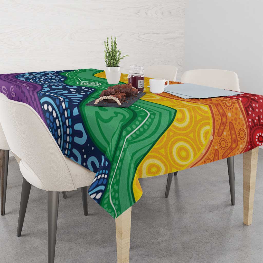 Australia First Nation LGBTQ+ Tablecloth Aboriginal Rainbow Flag