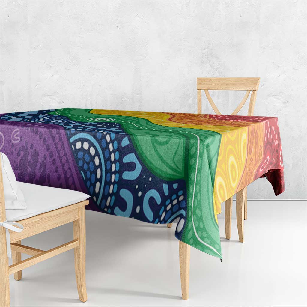 Australia First Nation LGBTQ+ Tablecloth Aboriginal Rainbow Flag