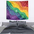 Australia First Nation LGBTQ+ Tapestry Aboriginal Rainbow Flag