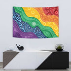 Australia First Nation LGBTQ+ Tapestry Aboriginal Rainbow Flag