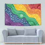 Australia First Nation LGBTQ+ Tapestry Aboriginal Rainbow Flag