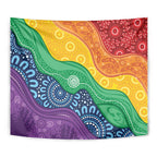 Australia First Nation LGBTQ+ Tapestry Aboriginal Rainbow Flag