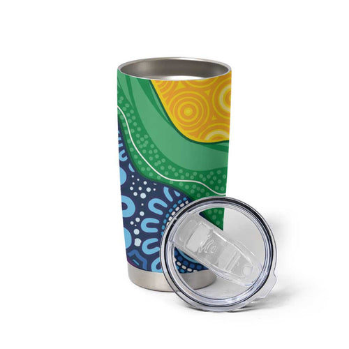 Australia First Nation LGBTQ+ Tumbler Cup Aboriginal Rainbow Flag