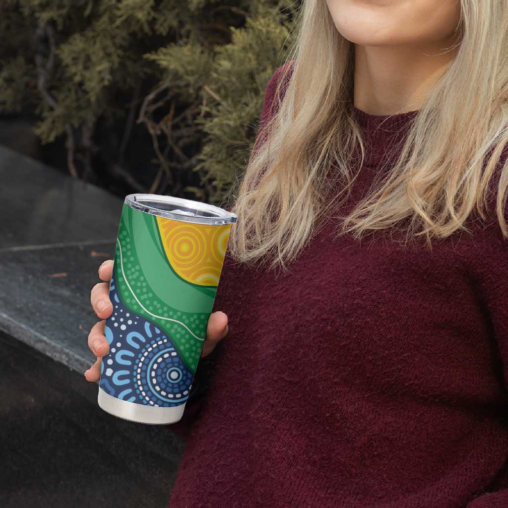 Australia First Nation LGBTQ+ Tumbler Cup Aboriginal Rainbow Flag