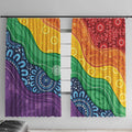 Australia First Nation LGBTQ+ Window Curtain Aboriginal Rainbow Flag