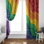 Australia First Nation LGBTQ+ Window Curtain Aboriginal Rainbow Flag