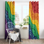 Australia First Nation LGBTQ+ Window Curtain Aboriginal Rainbow Flag
