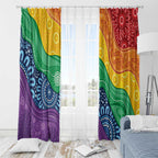 Australia First Nation LGBTQ+ Window Curtain Aboriginal Rainbow Flag