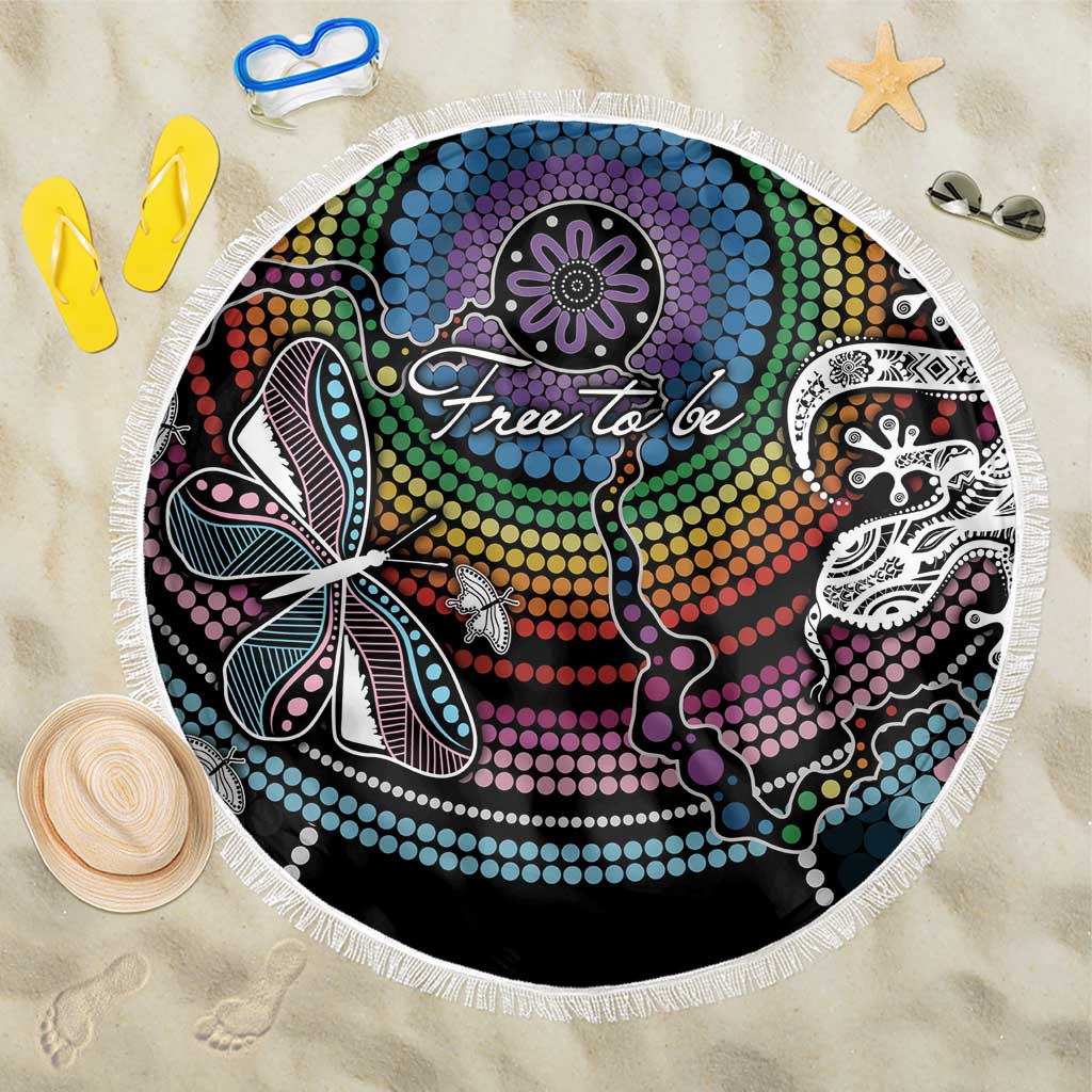 Sydney Pride Aboriginal Beach Blanket Free To Be