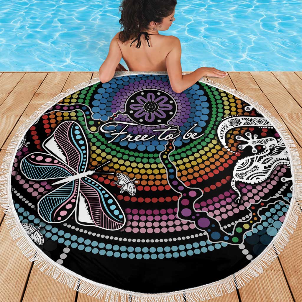 Sydney Pride Aboriginal Beach Blanket Free To Be