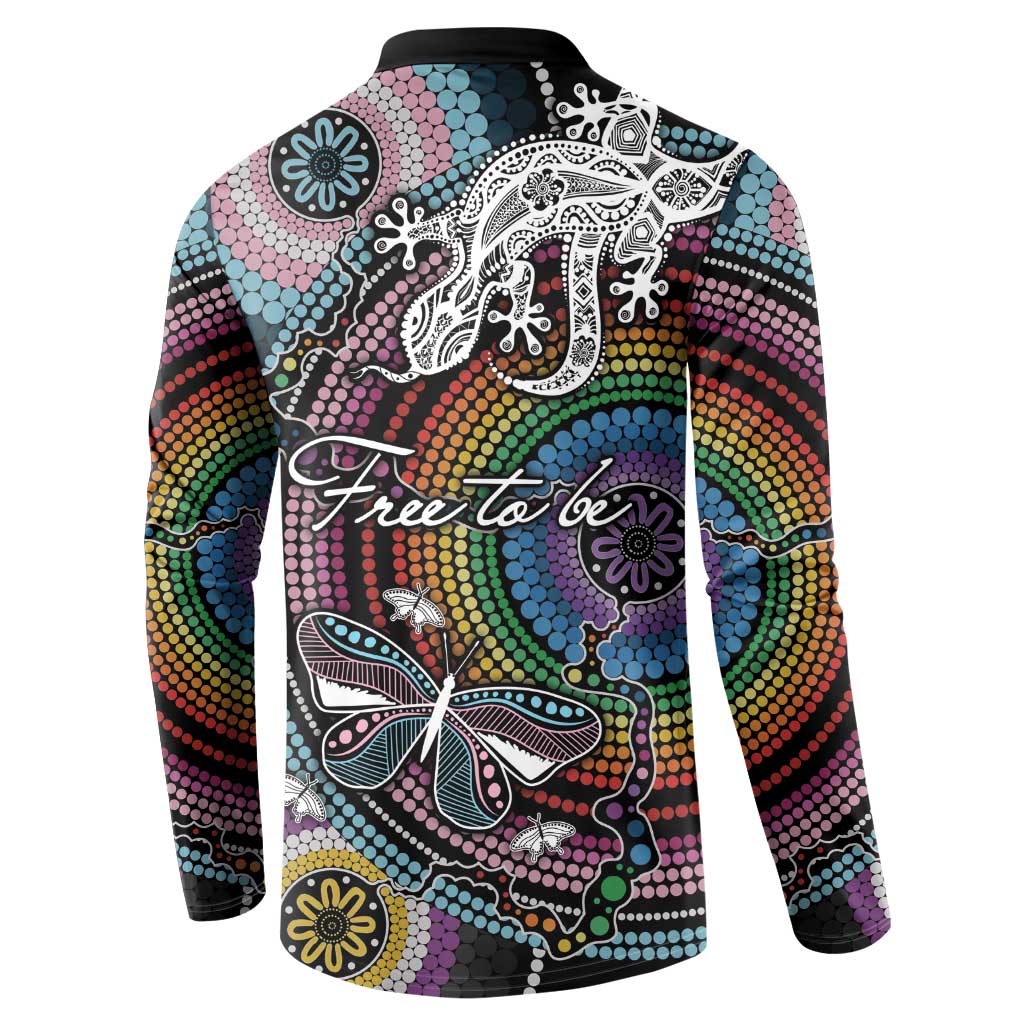 Sydney Pride Aboriginal Button Sweatshirt Free To Be