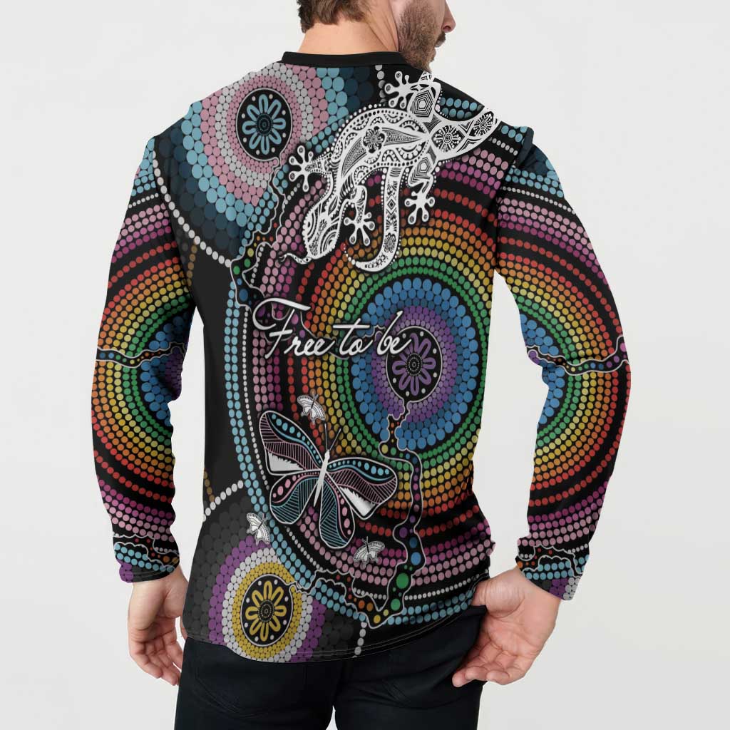 Sydney Pride Aboriginal Button Sweatshirt Free To Be