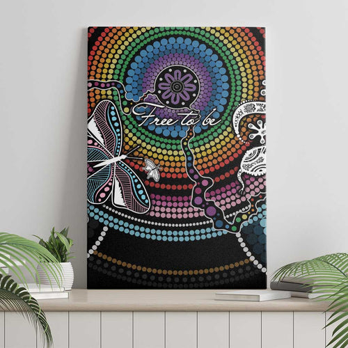 Sydney Pride Aboriginal Canvas Wall Art Free To Be