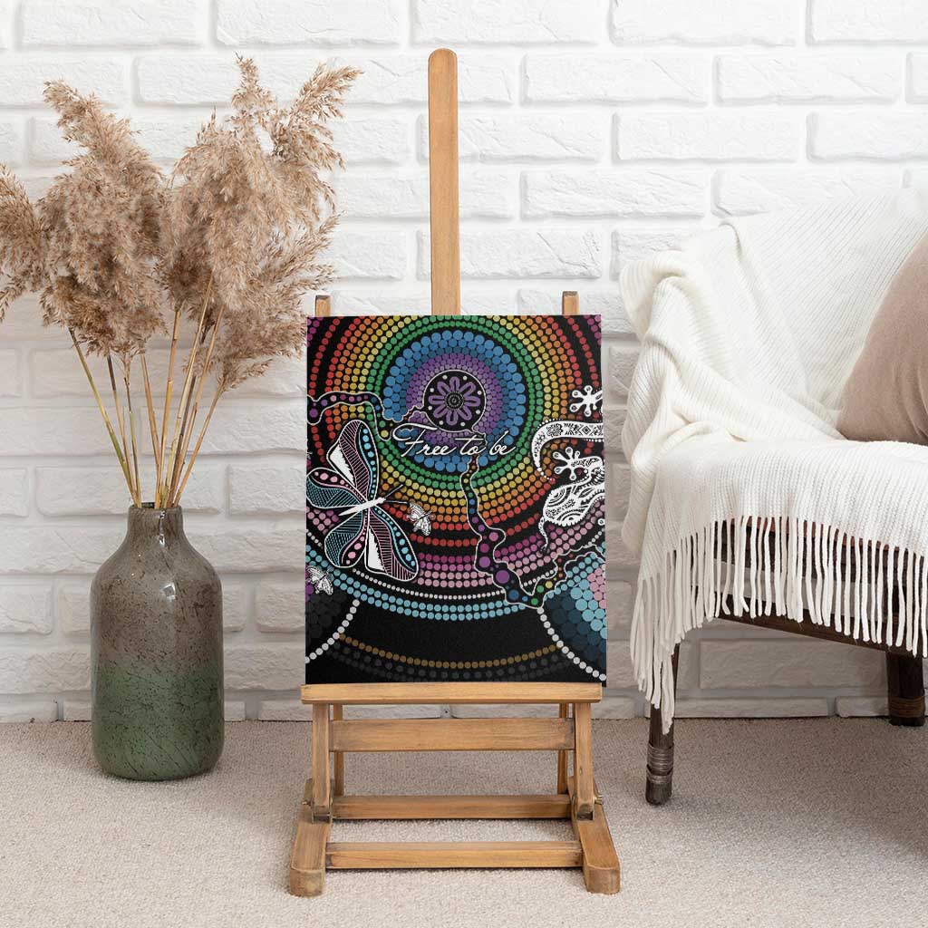 Sydney Pride Aboriginal Canvas Wall Art Free To Be