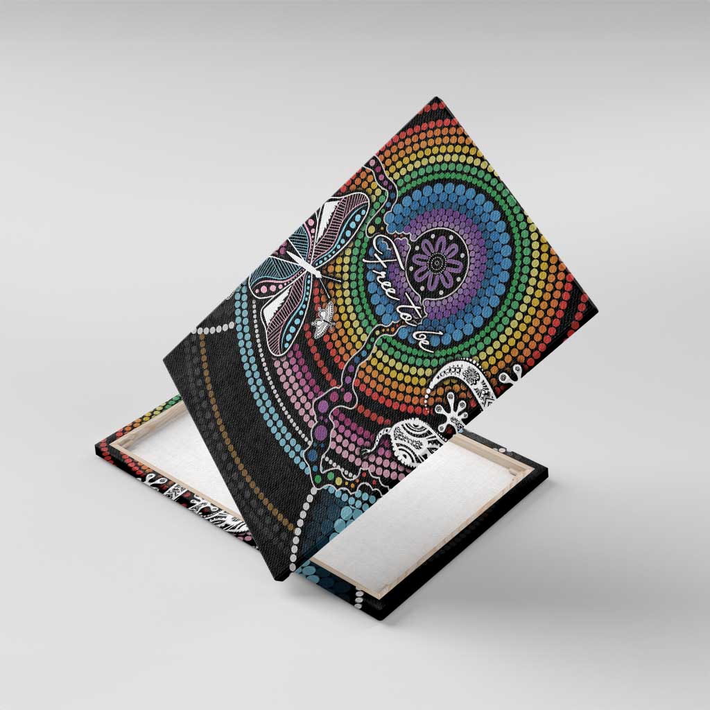 Sydney Pride Aboriginal Canvas Wall Art Free To Be