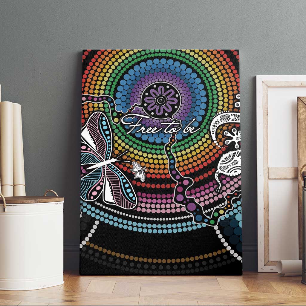 Sydney Pride Aboriginal Canvas Wall Art Free To Be