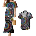 Sydney Pride Aboriginal Couples Matching Mermaid Dress and Hawaiian Shirt Free To Be