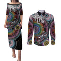 Sydney Pride Aboriginal Couples Matching Puletasi and Long Sleeve Button Shirt Free To Be
