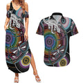 Sydney Pride Aboriginal Couples Matching Summer Maxi Dress and Hawaiian Shirt Free To Be