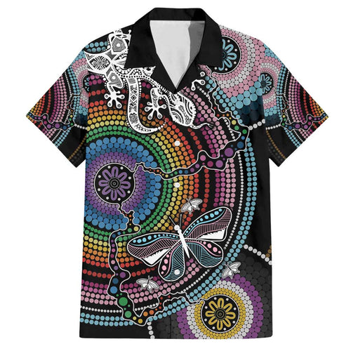 Sydney Pride Aboriginal Family Matching Puletasi and Hawaiian Shirt Free To Be