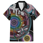 Sydney Pride Aboriginal Family Matching Short Sleeve Bodycon Dress and Hawaiian Shirt Free To Be
