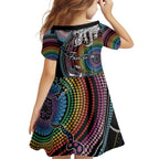 Sydney Pride Aboriginal Family Matching Tank Maxi Dress and Hawaiian Shirt Free To Be