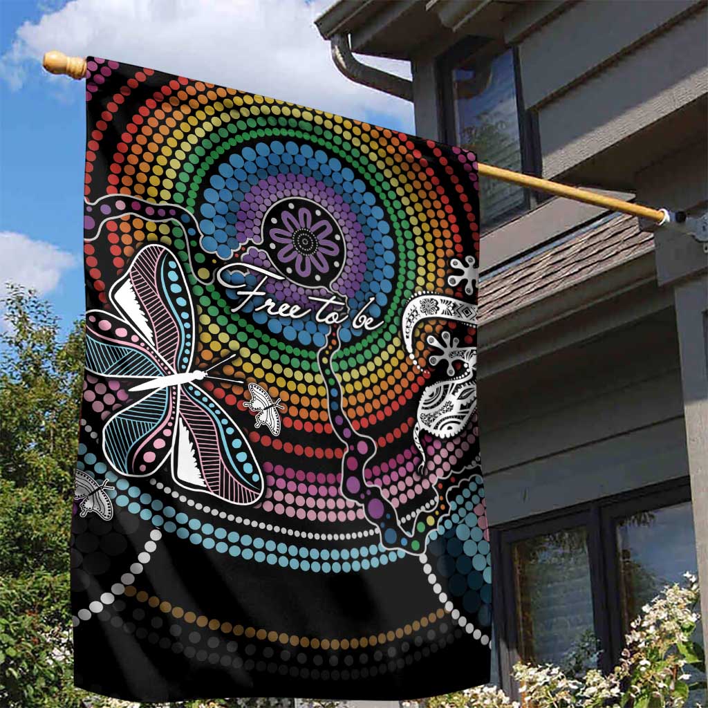 Sydney Pride Aboriginal Garden Flag Free To Be