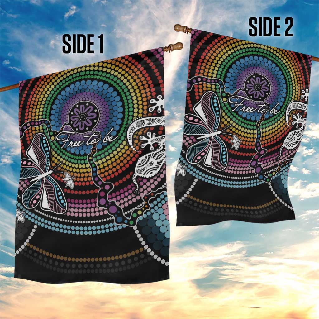 Sydney Pride Aboriginal Garden Flag Free To Be