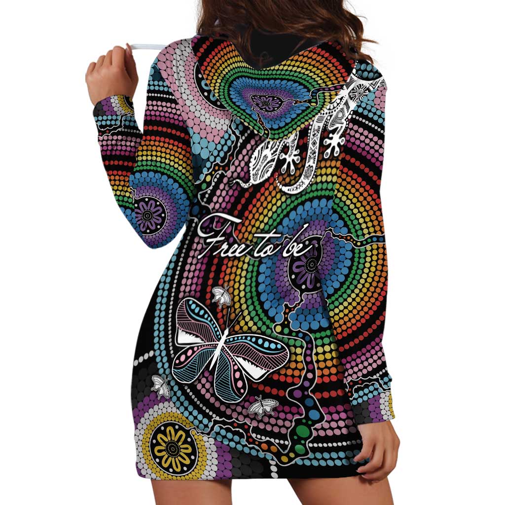 Sydney Pride Aboriginal Hoodie Dress Free To Be