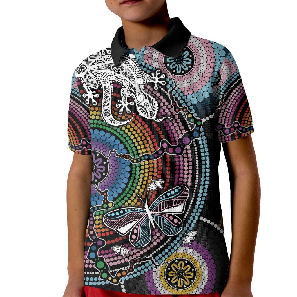 Sydney Pride Aboriginal Kid Polo Shirt Free To Be