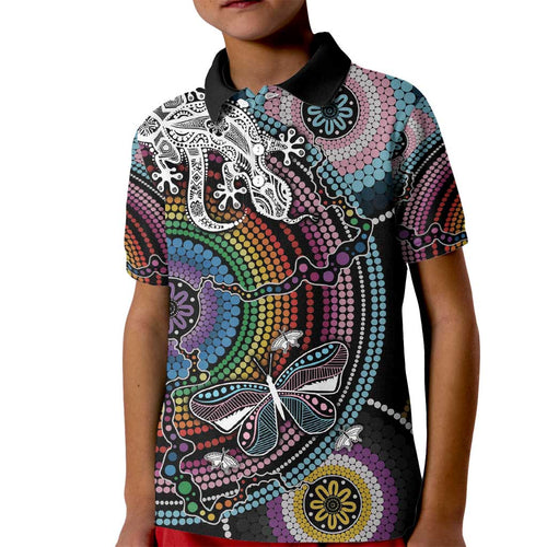 Sydney Pride Aboriginal Kid Polo Shirt Free To Be