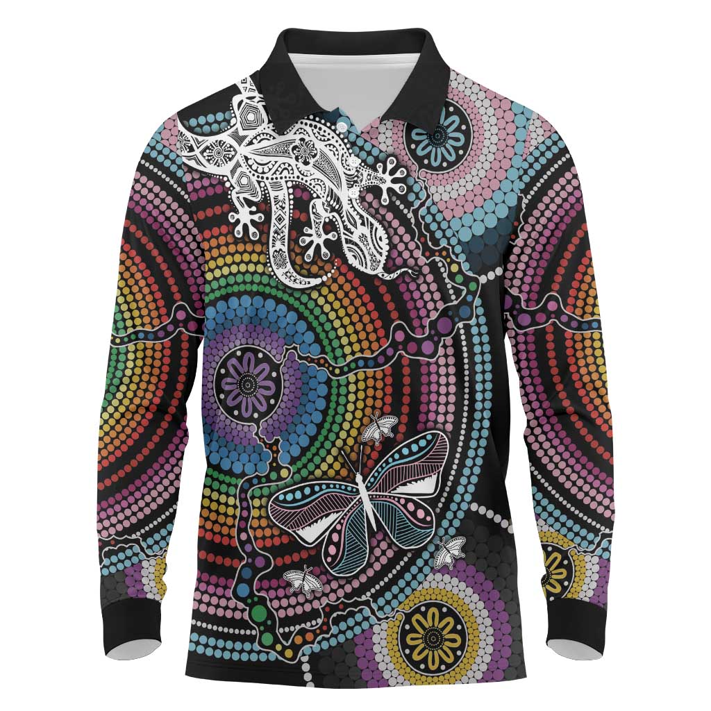 Sydney Pride Aboriginal Long Sleeve Polo Shirt Free To Be