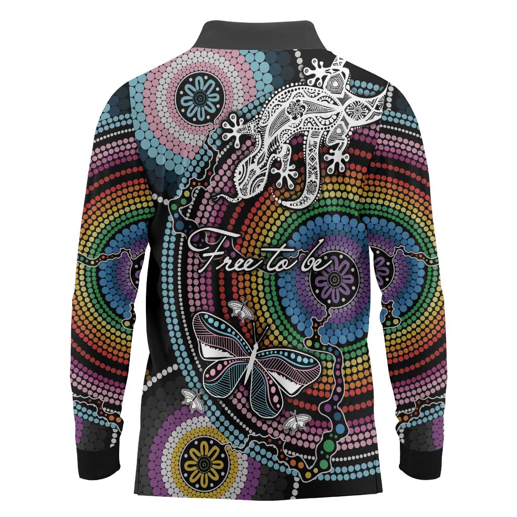 Sydney Pride Aboriginal Long Sleeve Polo Shirt Free To Be