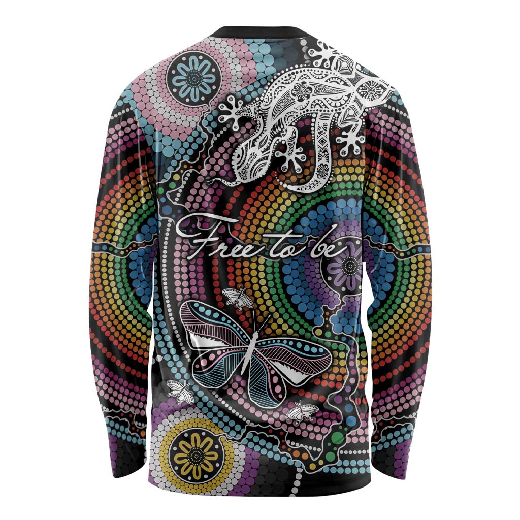 Sydney Pride Aboriginal Long Sleeve Shirt Free To Be