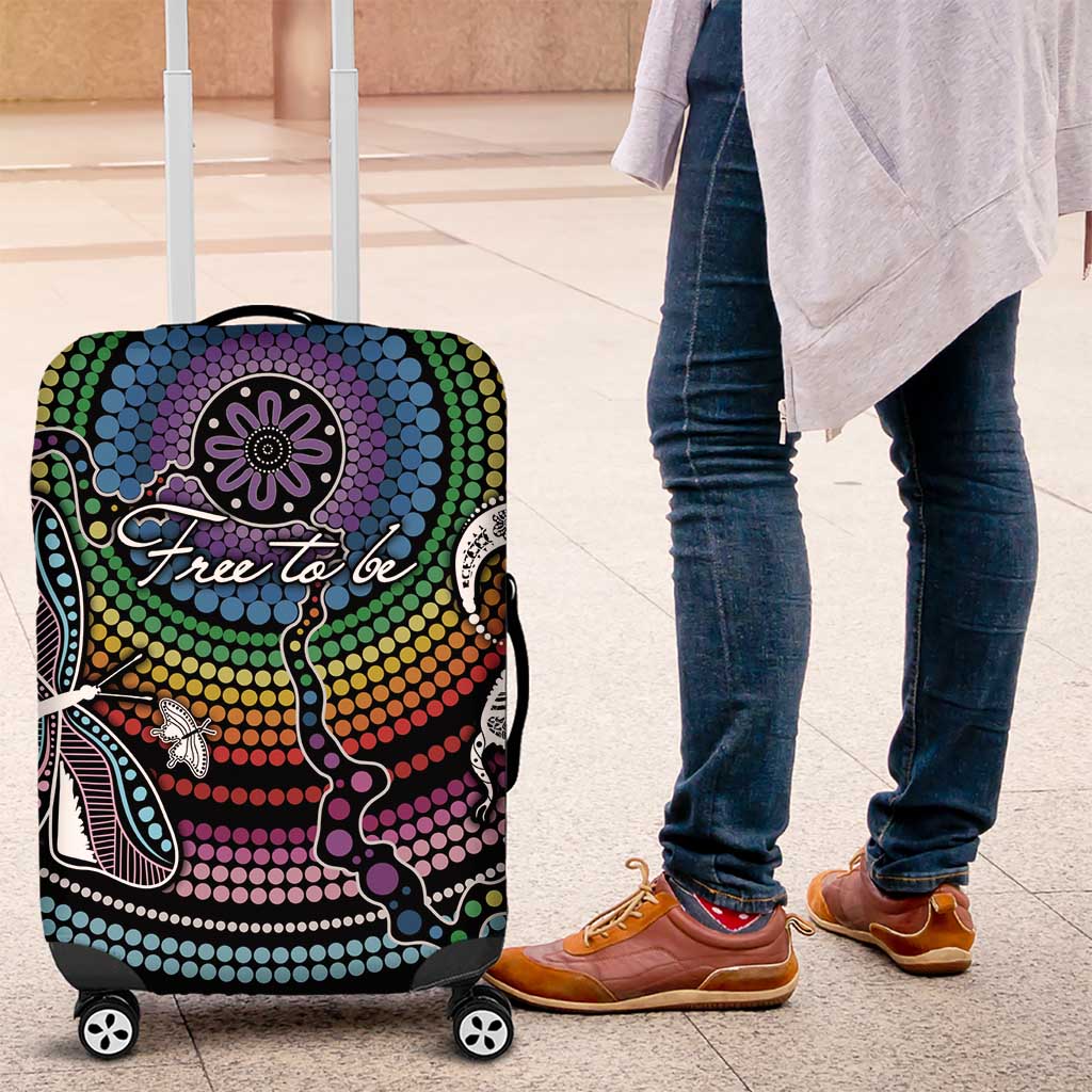 Sydney Pride Aboriginal Luggage Cover Free To Be