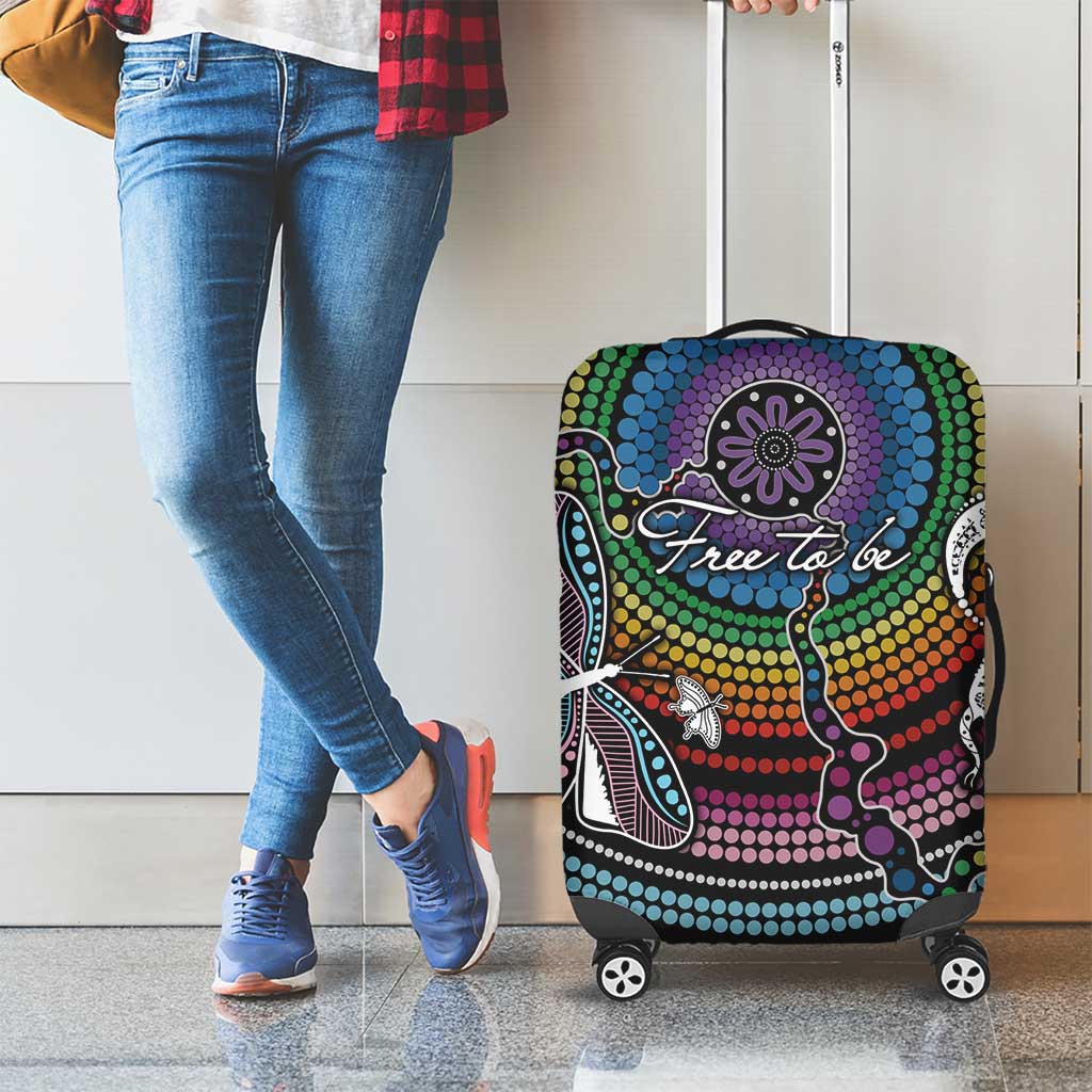 Sydney Pride Aboriginal Luggage Cover Free To Be