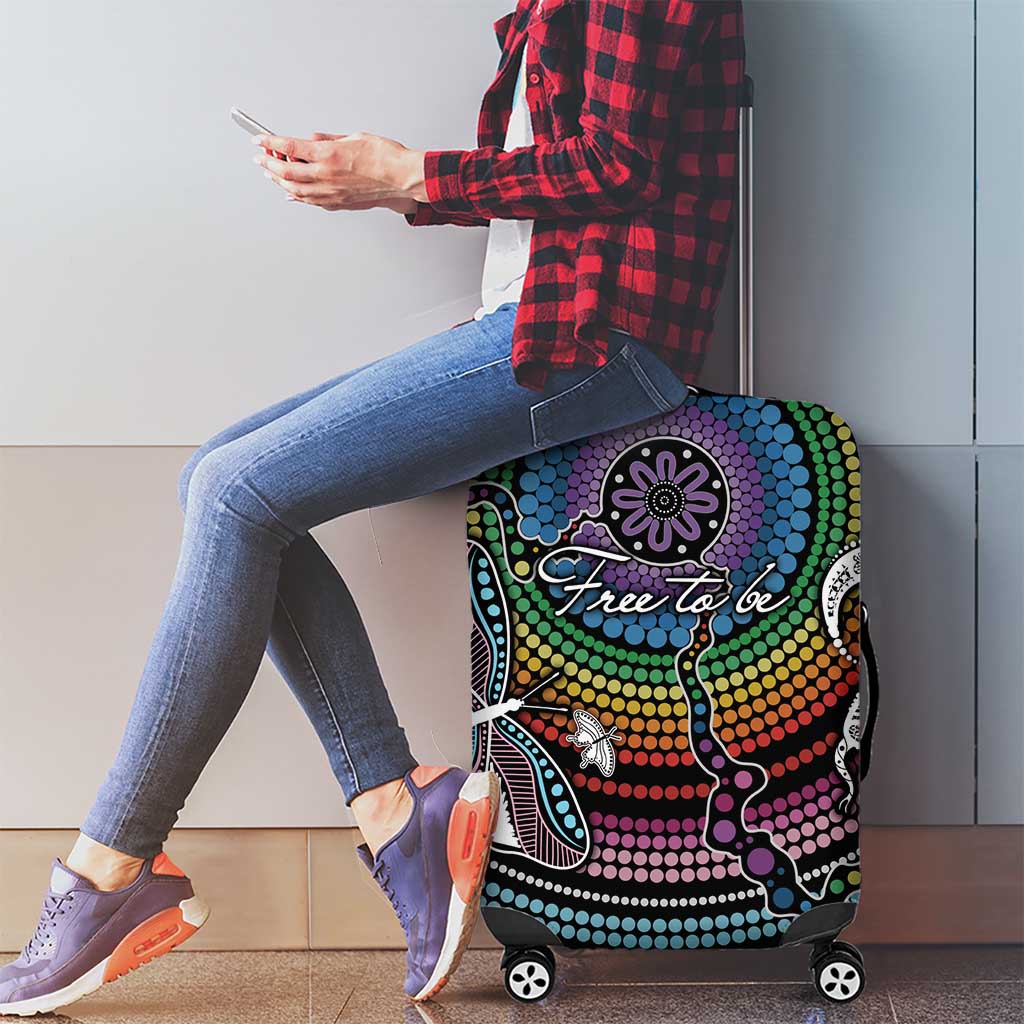 Sydney Pride Aboriginal Luggage Cover Free To Be