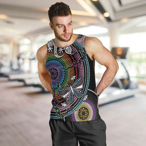Sydney Pride Aboriginal Men Tank Top Free To Be