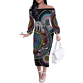 Sydney Pride Aboriginal Off The Shoulder Long Sleeve Dress Free To Be