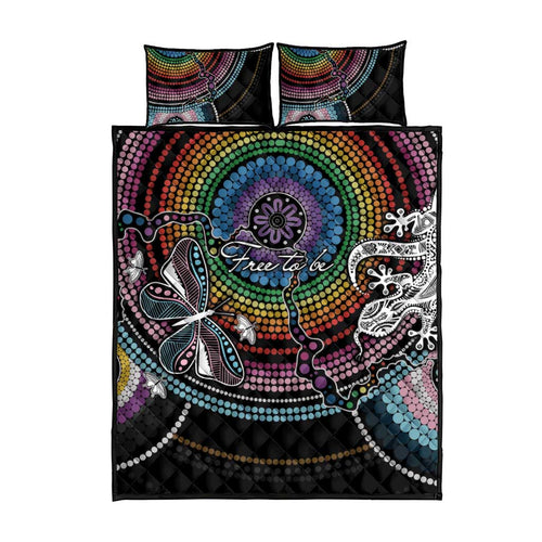Sydney Pride Aboriginal Quilt Bed Set Free To Be