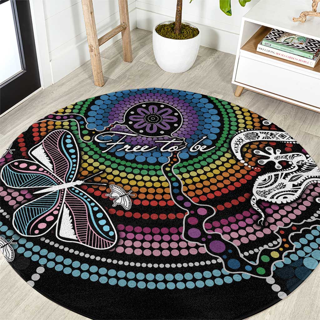 Sydney Pride Aboriginal Round Carpet Free To Be