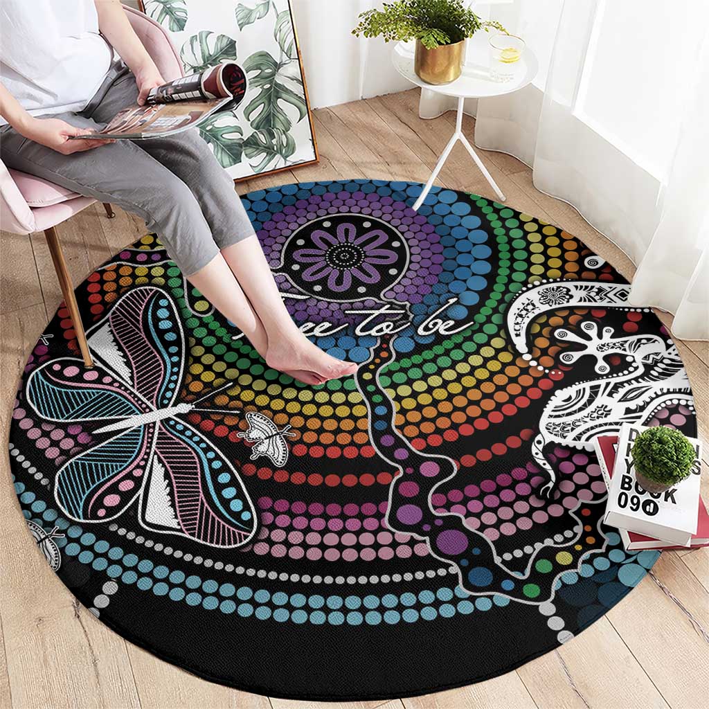Sydney Pride Aboriginal Round Carpet Free To Be