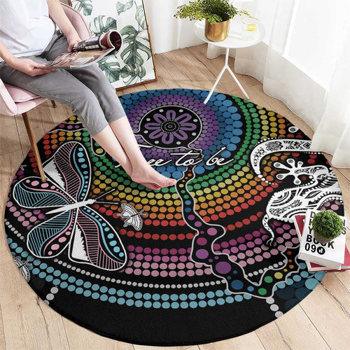 Sydney Pride Aboriginal Round Carpet Free To Be