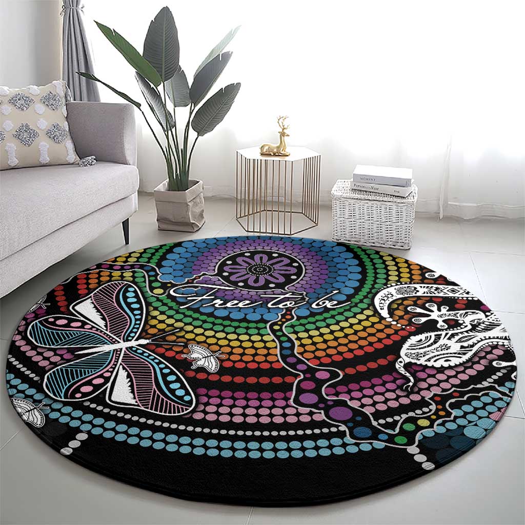 Sydney Pride Aboriginal Round Carpet Free To Be